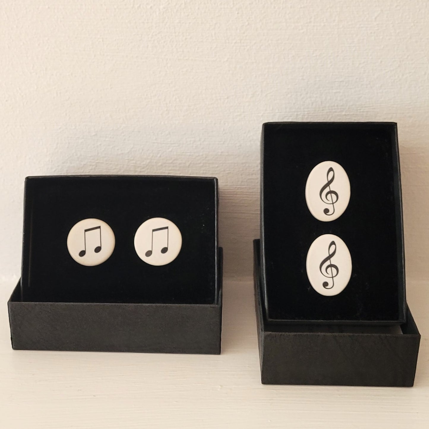 Ceramic Cufflinks - Treble Clef