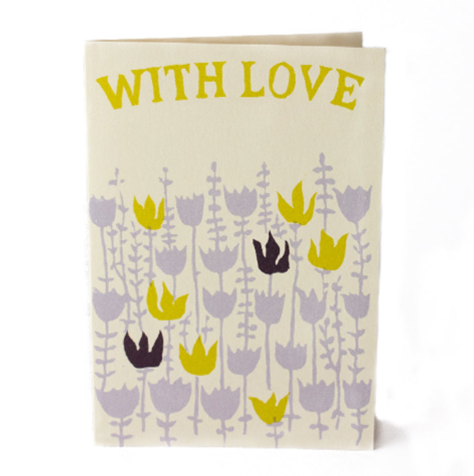 Flowers - With Love greeting card