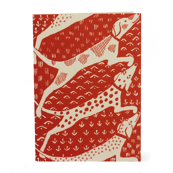 Red Dogs greeting card