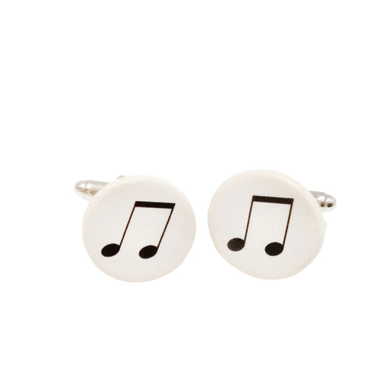 Ceramic Cufflinks - Music Note