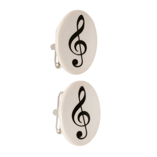 Ceramic Cufflinks - Treble Clef