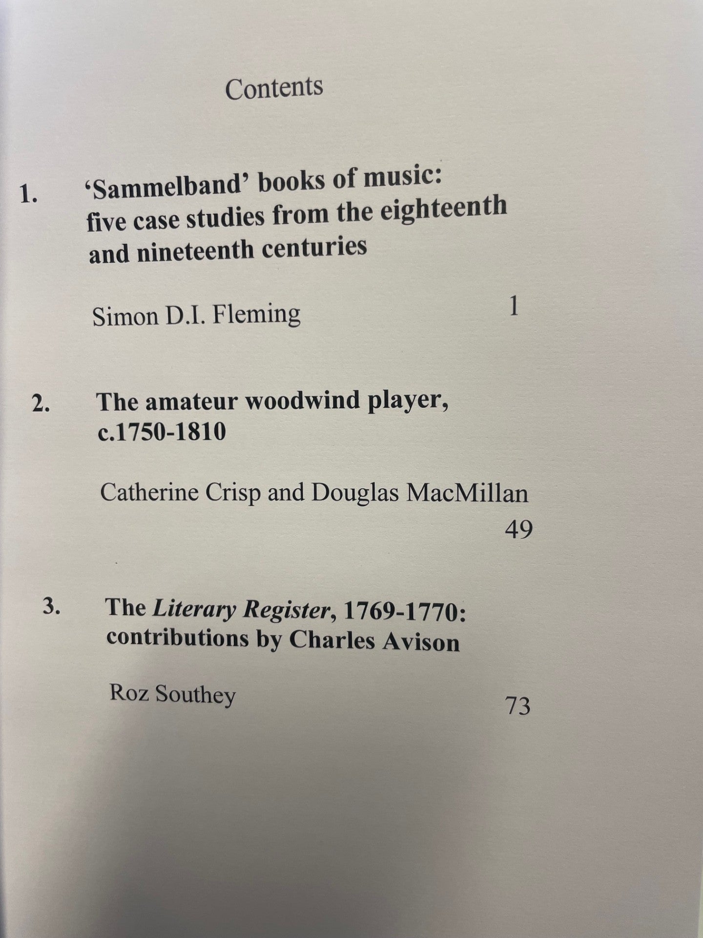 A Handbook for Studies in 18th-Century English Music
