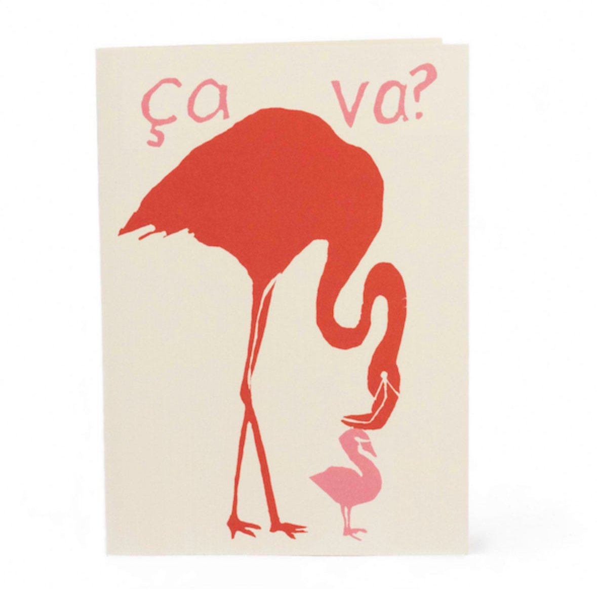 Ca Va? Flamingo Card