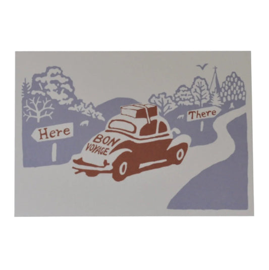 Here and There - Bon Voyage greeting card