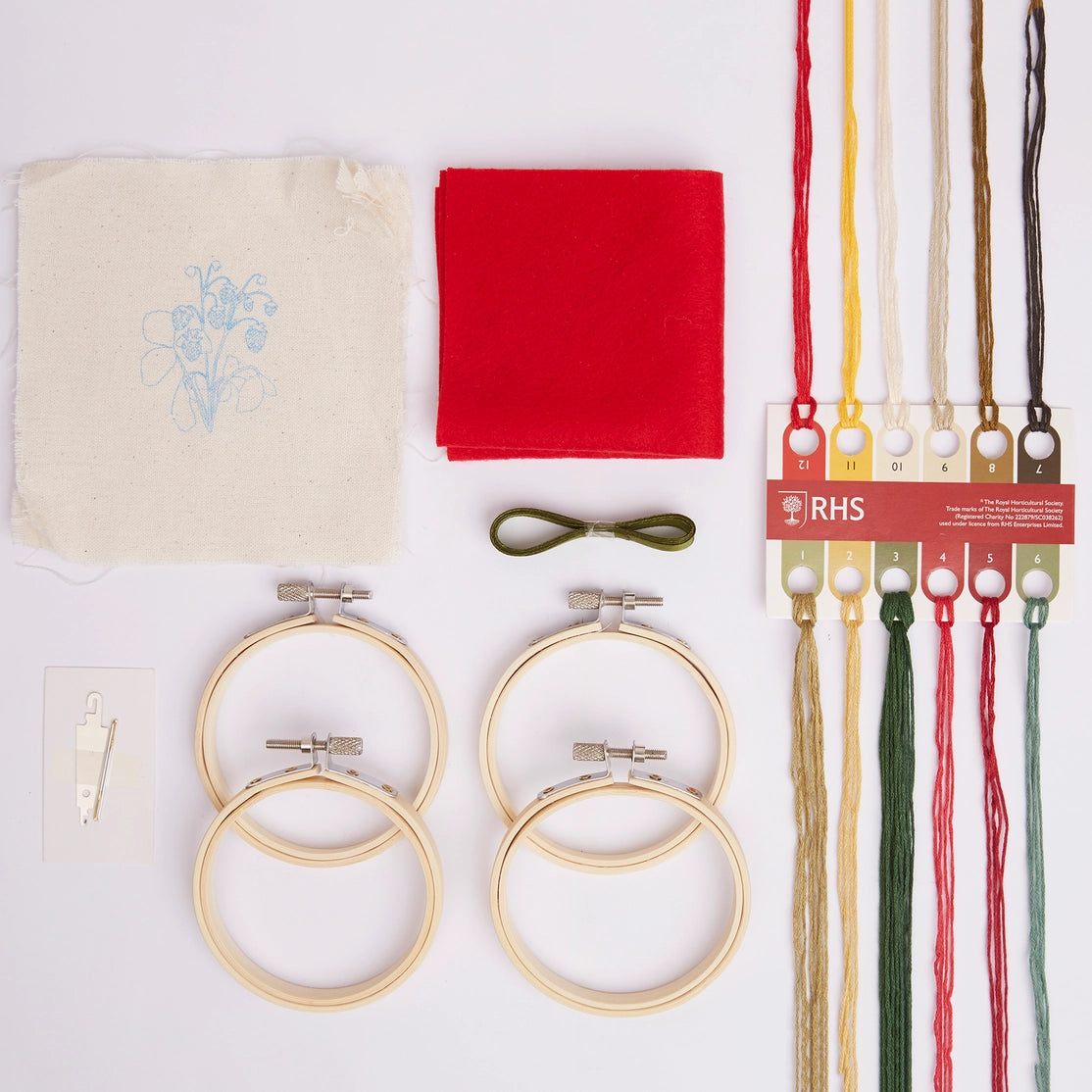 RHS Embroidery Kit, Summer Berries (pack of 4)
