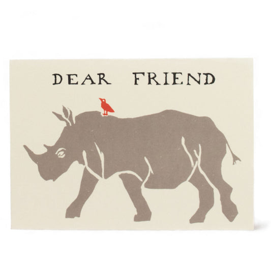 Rhino - Dear Friend greeting card