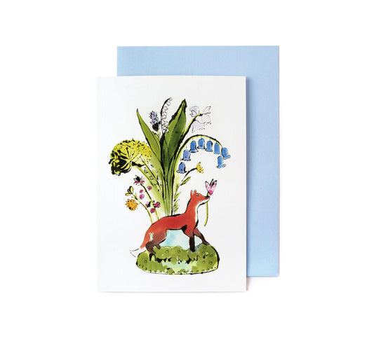 Wildflower Fox greeting card