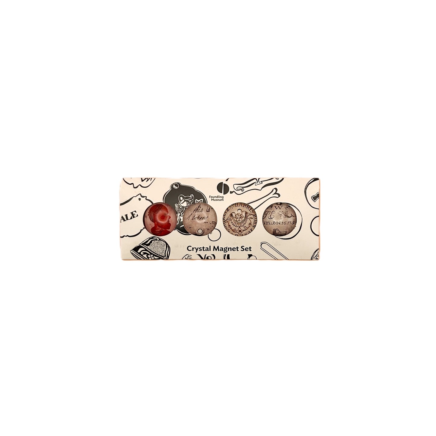 Crystal Magnet Set of Four Tokens