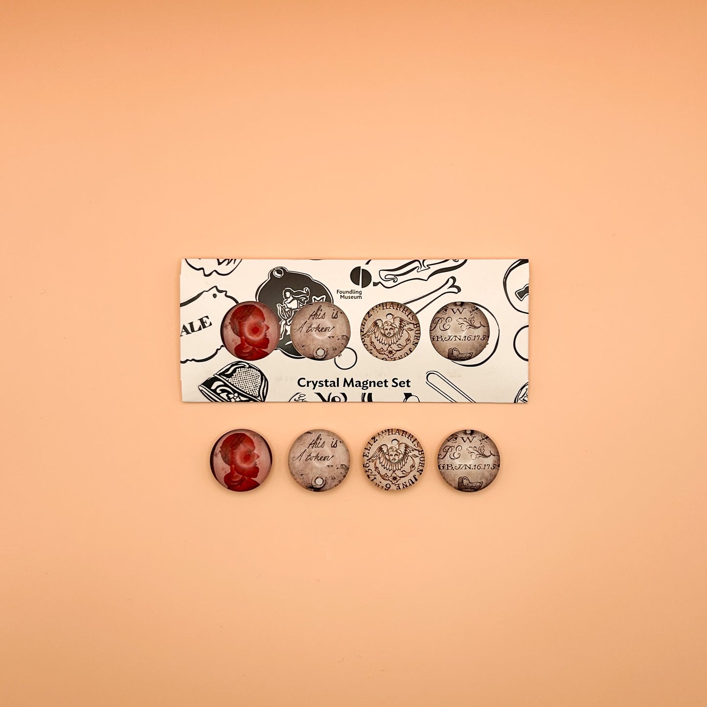 Crystal Magnet Set of Four Tokens