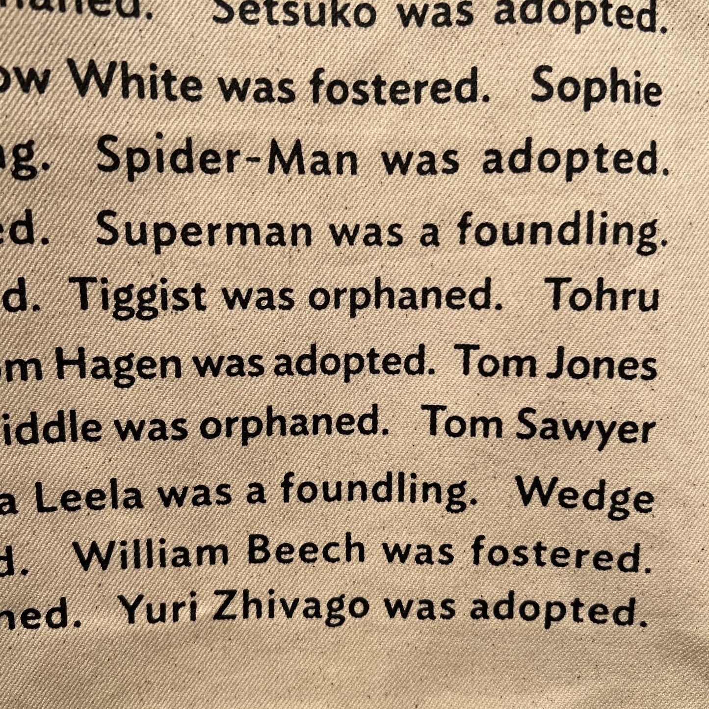 Superman was a Foundling, Tote Bag