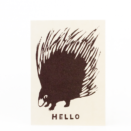 Porcupine - Hello greeting card