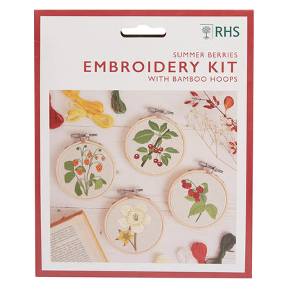 RHS Embroidery Kit, Summer Berries (pack of 4)