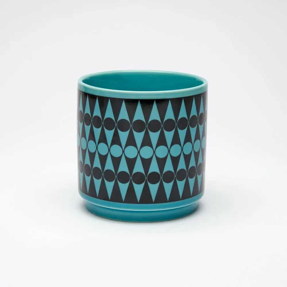 Magpie X Hornsea - Plant Pot (Blue and Black)
