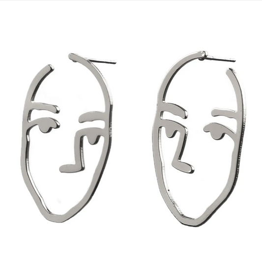 Stud Earring Portrait Face