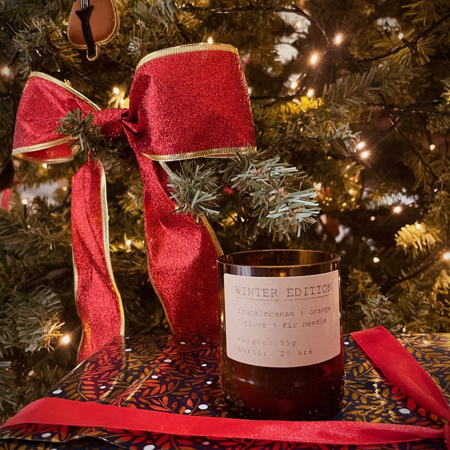 Winter Candle - Fire Glass