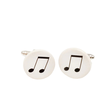 Ceramic Cufflinks - Music Note