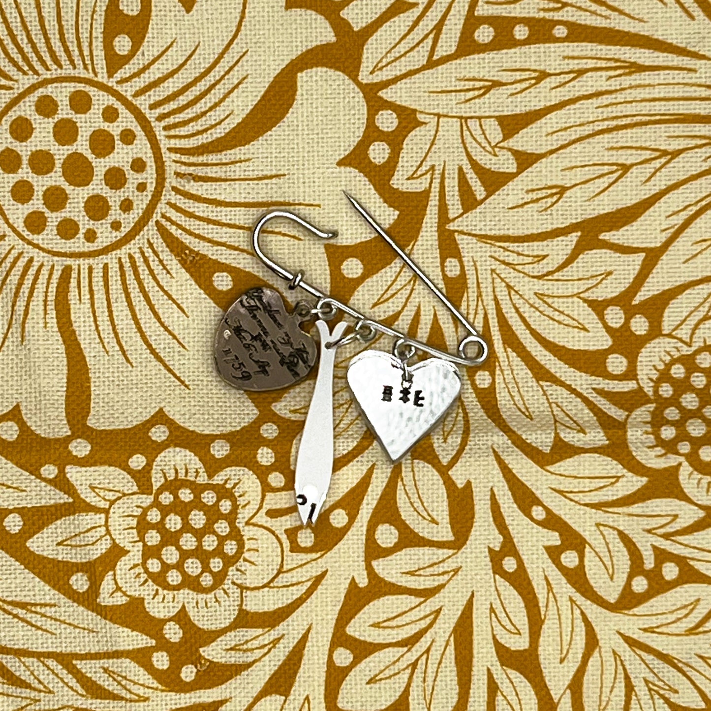 Tokens Pin Brooch, Ambery Joy