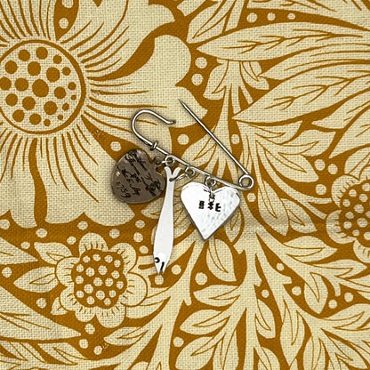 Tokens Pin Brooch, Ambery Joy
