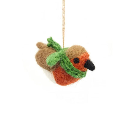 Decoration Robin with Scarf